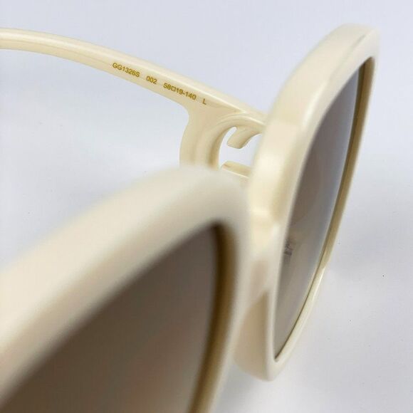 NEW Gucci GG1326S 002 Ivory Brown Gradient Oversized Square Women Sunglasses main image 8